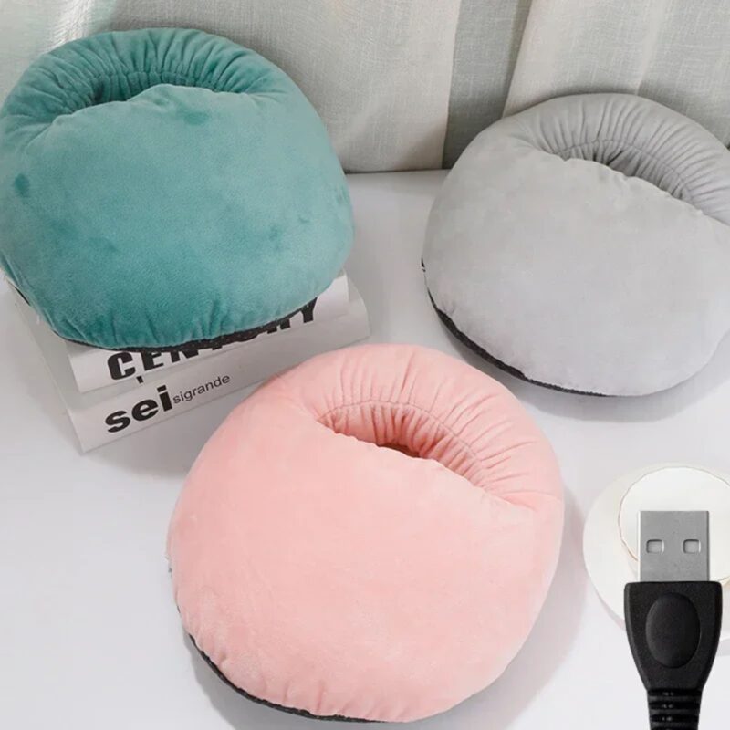 Coussin Chauffant Pieds USB Unisexe Velours Lavable Température Constante – Image 6