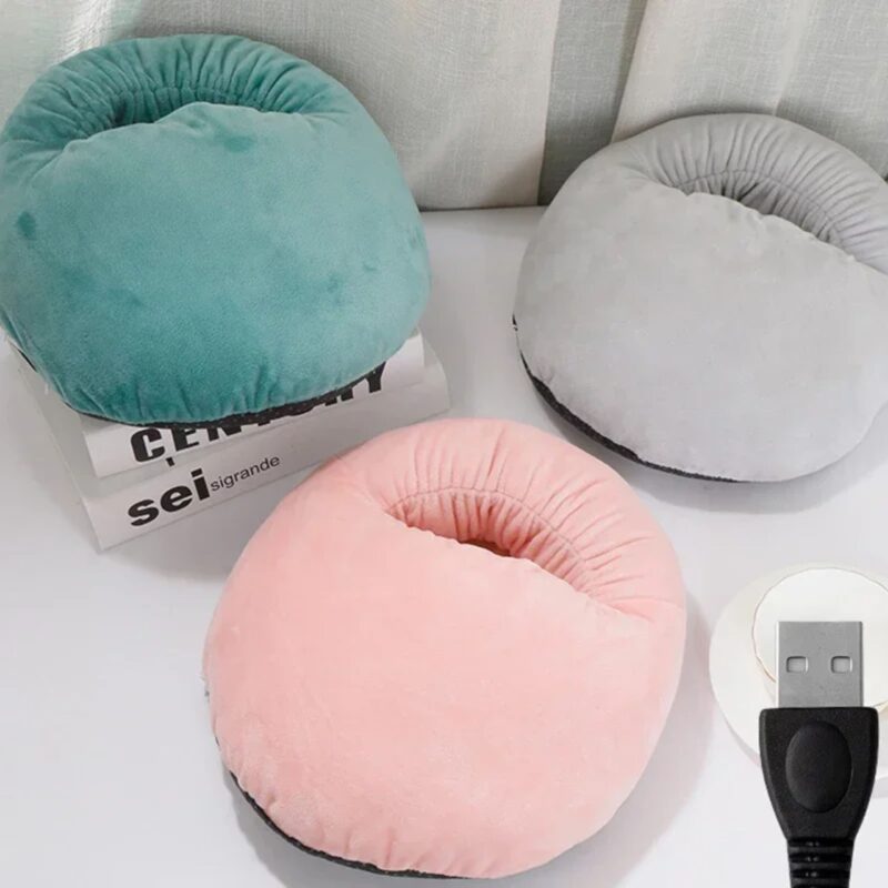 Coussin Chauffant Pieds USB Unisexe Velours Lavable Température Constante – Image 6