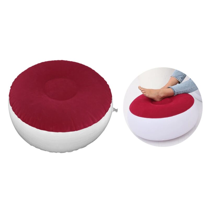 Tabouret Gonflable PVC Flocage 62x32cm Camping Plage Jardin Portable – Image 6