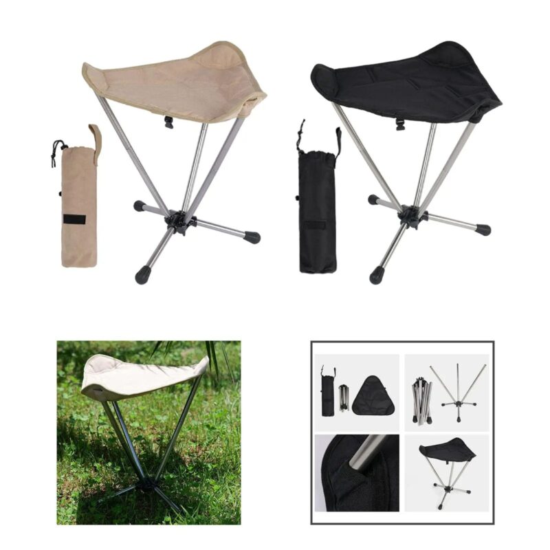 Tabouret Camping Pliable Oxford Aluminium 35x35cm Randonnée Multifonction – Image 6