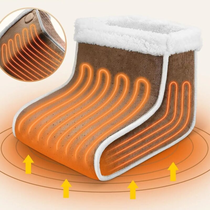 Chauffe-Pieds Électrique Botte 6 Températures 4 Minuteurs PTC Ignifuge – Image 6