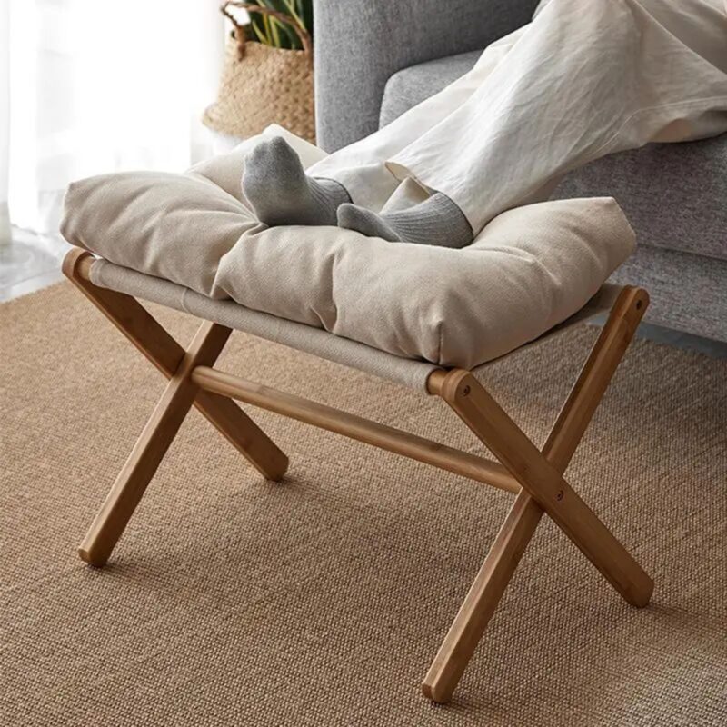 Pouf Velours Rembourré Salon Chambre Bureau Extérieur Confort Design Pratique – Image 7