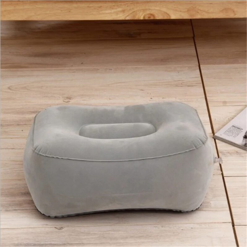 Oreiller repose pied gonflable PVC doux – coussin voyage bureau maison, confort pieds relaxants – Image 7