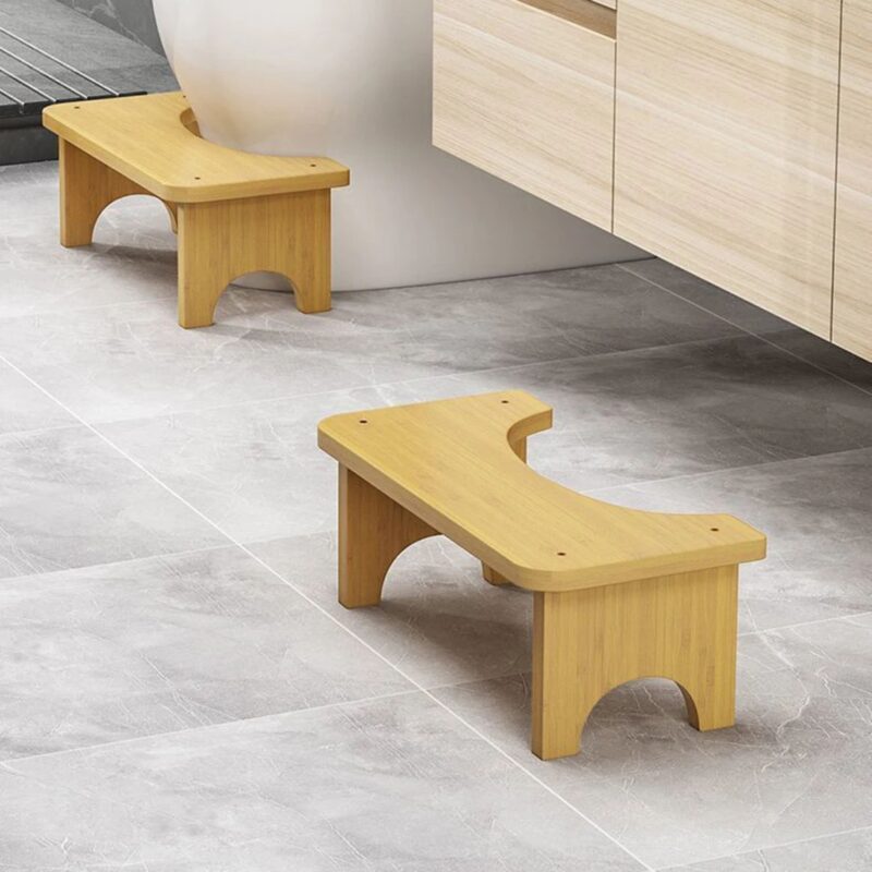 Tabouret Toilette Bambou Ergonomique Antidérapant Enfants Femmes Enceintes Seniors – Image 7